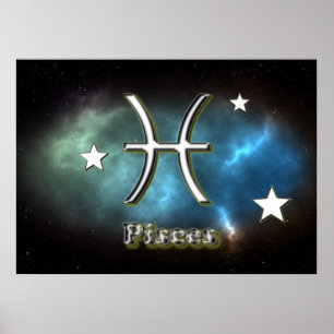 Pisces symbol poster