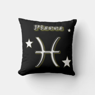 Pisces symbol throw pillow