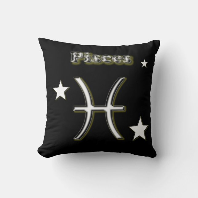 Pisces symbol throw pillow (Front)