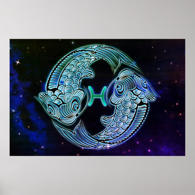 pisces the fish zodiac poster (Front)
