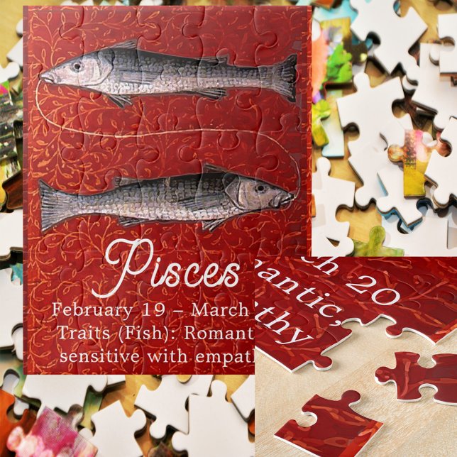 Pisces the Fish Zodiac Sign Birthday Party Jigsaw Puzzle (Creator Uploaded)