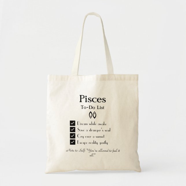 Pisces – To-Do List Tote Bag (Front)