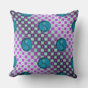 Pisces & Water Boar Throw Pillow