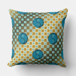 Pisces & Water Horse Throw Pillow