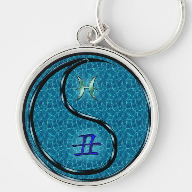 Pisces & Water Ox Keychain (Front)