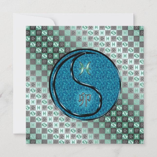 Pisces & Water Rabbit Card (Front)