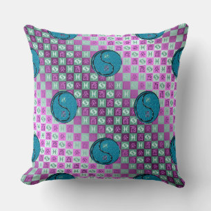 Pisces & Water Rooster Throw Pillow
