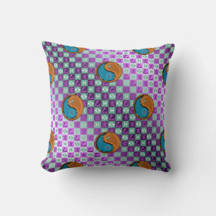 Pisces & Wood Boar Throw Pillow