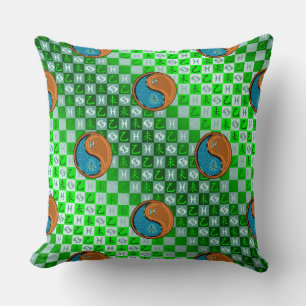 Pisces & Wood Goat Throw Pillow