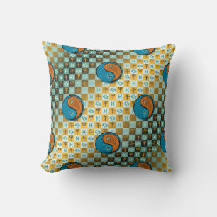 Pisces & Wood Horse Throw Pillow