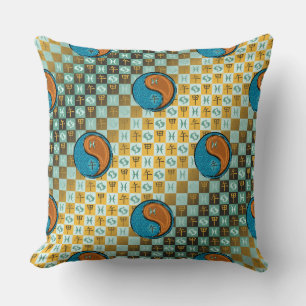 Pisces & Wood Horse Throw Pillow