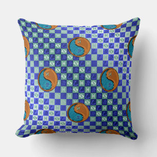 Pisces & Wood Ox Throw Pillow