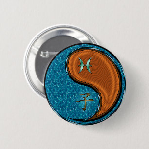 Pisces & Wood Rat 2 Inch Round Button