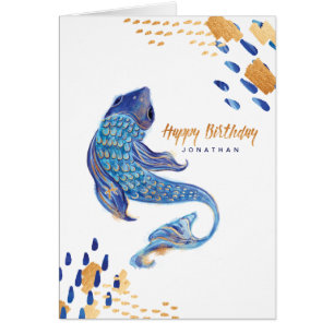 Pisces Zodiac Aquarelle Carte d'art