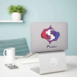 Pisces Zodiac Birth Sign Red Purple astrology
