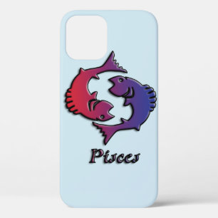 Pisces Zodiac Birth Sign Red Purple astrology iPhone 12 Case