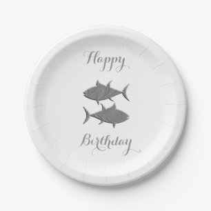 Pisces Zodiac  Birthday Paper Plate