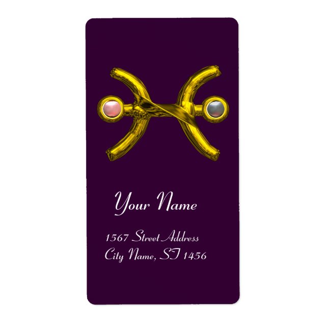 PISCES ZODIAC BIRTHDAY Pink White Pearls (Front)