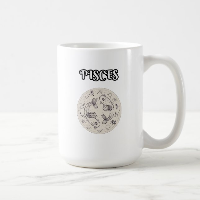 pisces zodiac coffee mug (Right)
