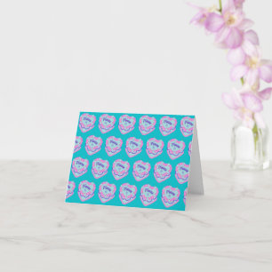 Pisces Zodiac Coquette Heart Birthday Cake Card