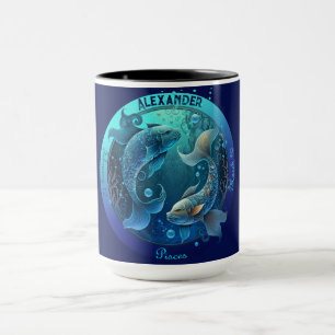 Pisces Zodiac Customizable Coffee Mug