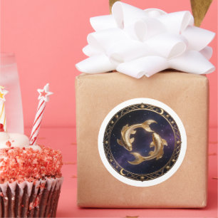 Pisces Zodiac Fish Classic Round Sticker