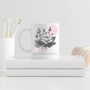 Pisces Zodiac Floral Lotus Astrology Birthday Coffee Mug