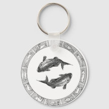 Pisces Zodiac Keychain