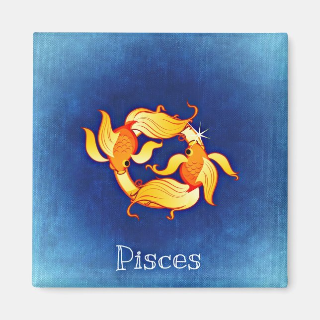 pisces zodiac magnet (Front)