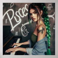 Pisces Zodiac Musician Piano