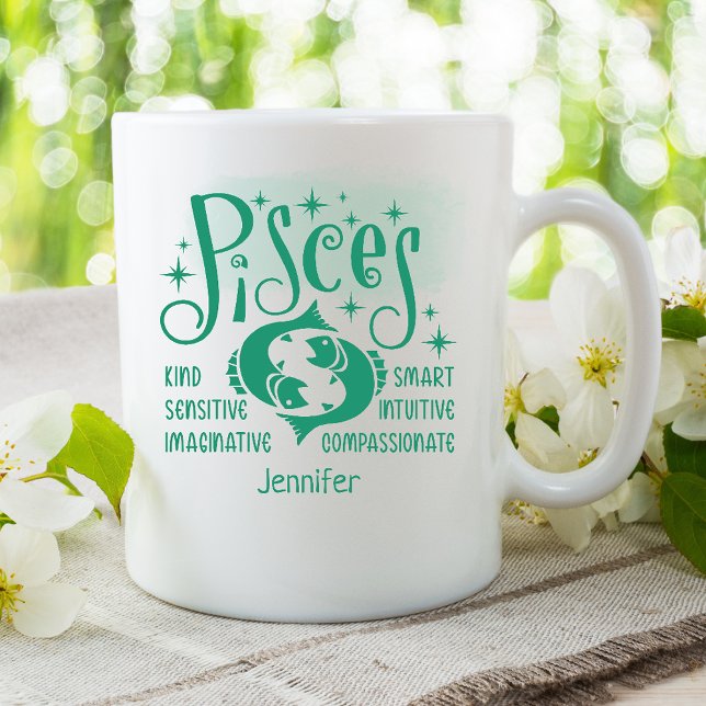 Pisces Zodiac Personalized Traits Horoscope  Coffee Mug (Creator Uploaded)