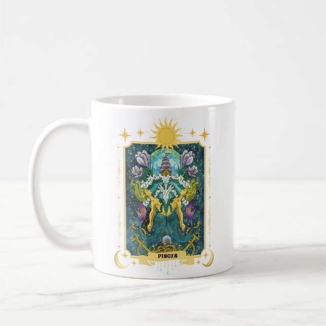 Pisces Zodiac Sign 11 oz Coffee Mug (Left)