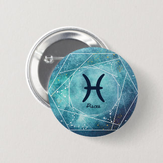 Pisces Zodiac Sign 2 Inch Round Button