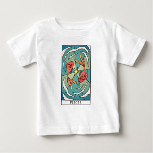 Pisces Zodiac Sign Abstract Art Vintage Baby T-Shirt