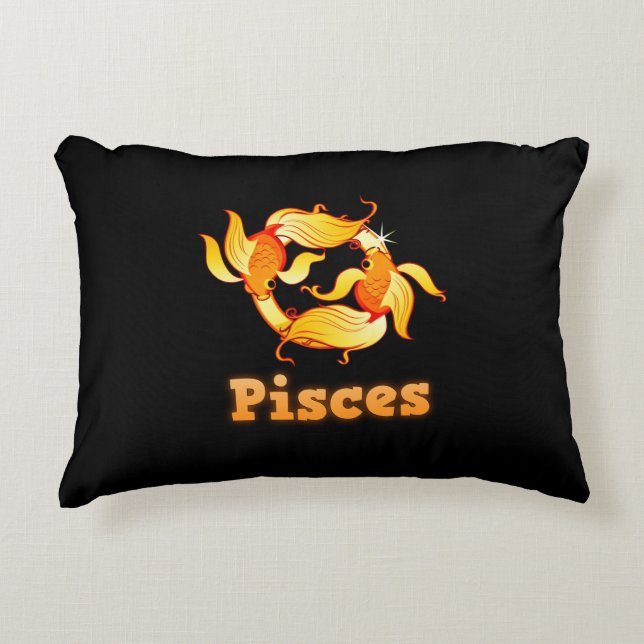Pisces zodiac sign accent pillow (Front)