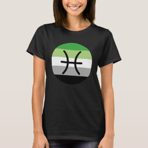 Pisces Zodiac Sign Aromantic Pride LGBTQ Aro Pride T-Shirt