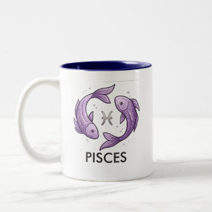 Pisces Zodiac Sign Astrology Birthday Mug