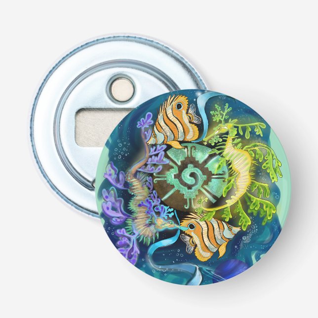 Pisces Zodiac Sign Bottle Opener (Front)