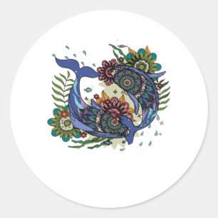 Pisces Zodiac Sign Classic Round Sticker