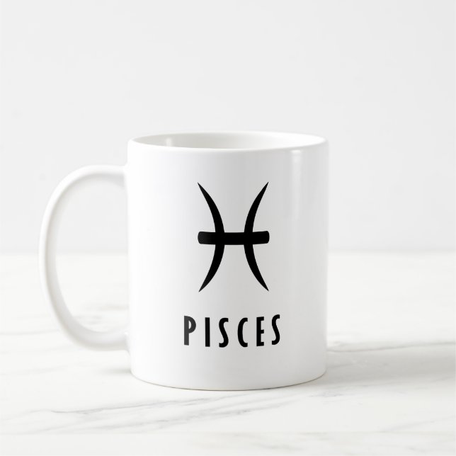 Pisces zodiac sign coffee mug (Left)