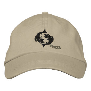 Pisces Zodiac Sign Embroidery Feb 19 - March 20 Embroidered Hat