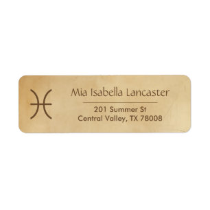 Pisces Zodiac Sign - Étiquettes d'adresse de retou