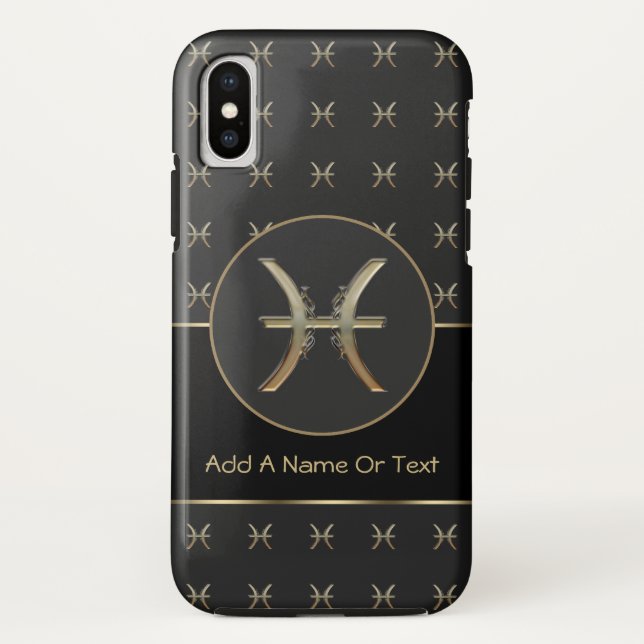 Pisces Zodiac Sign Personalized Case-Mate iPhone Case (Back)