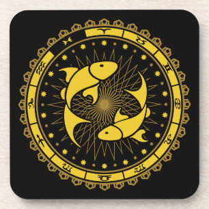 Pisces - Zodiac Sign - Symbol - Horoscope Coaster