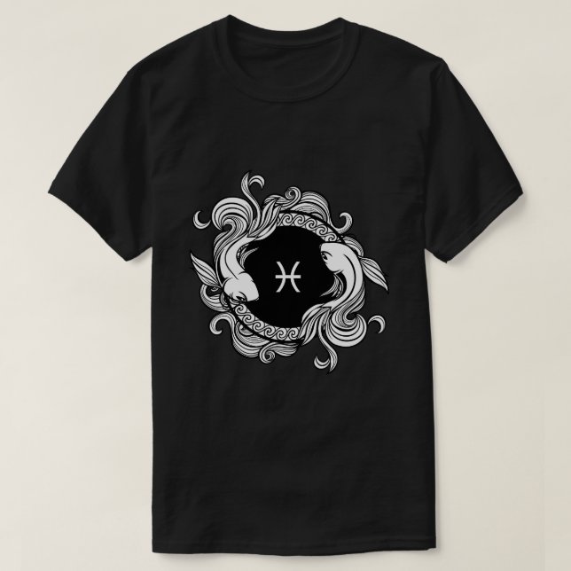 Pisces Zodiac Sign  T-Shirt (Design Front)