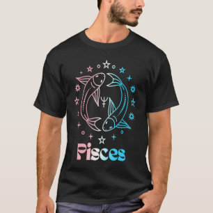 Pisces Zodiac Sign Trans Transgender Astrology LGB T-Shirt