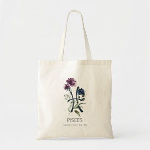 Pisces Zodiac Star Sign Tote Bag