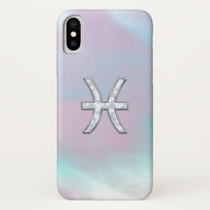 Pisces Zodiac Symbol Mother of Pearl style Case-Mate iPhone Case