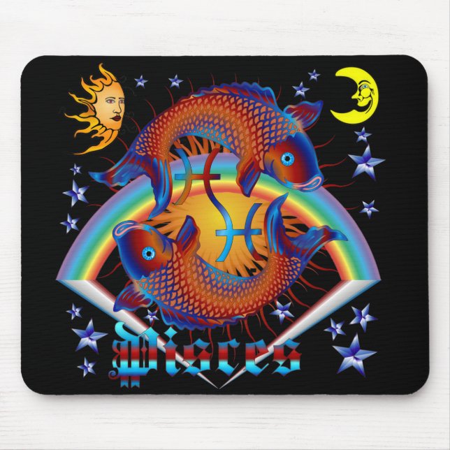 Pisces-Zodiac-V-1 Mouse Pad (Front)