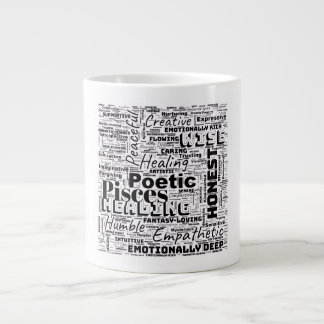 Pisces Zodiac Word Cloud Inspiration Large Coffee Mug